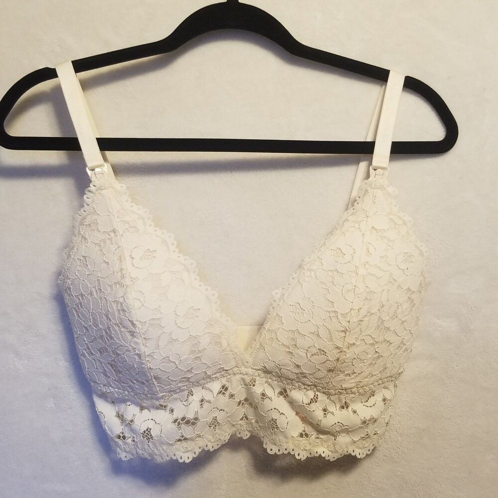 Lace Trim White Bralette